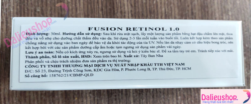 Nhãn phụ Fusion Retinol