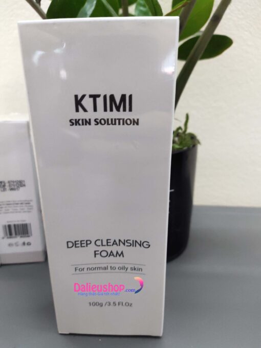 Sữa rửa mặt da hỗn hợp Ktimi Deep Cleansing Foam 100g, sữa rửa mặt da dầu nhờn