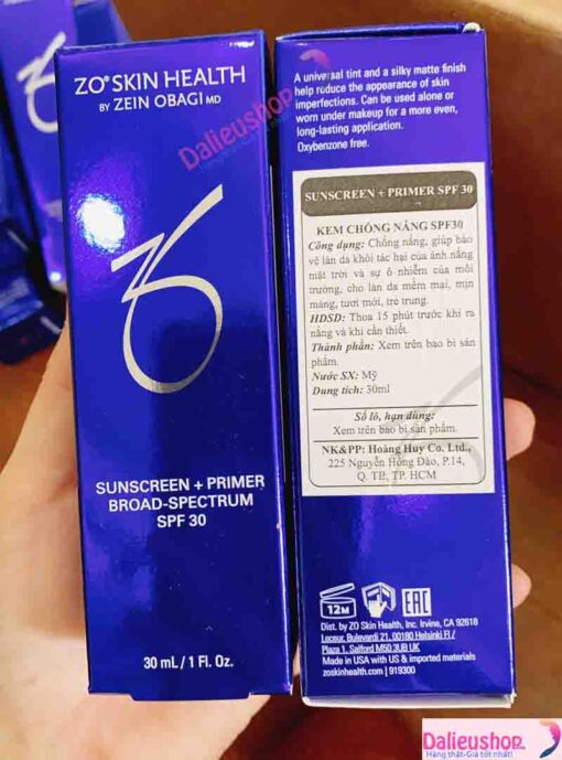 Kem Chống Nắng Zo Skin Health Sunscreen + Primer SPF 30