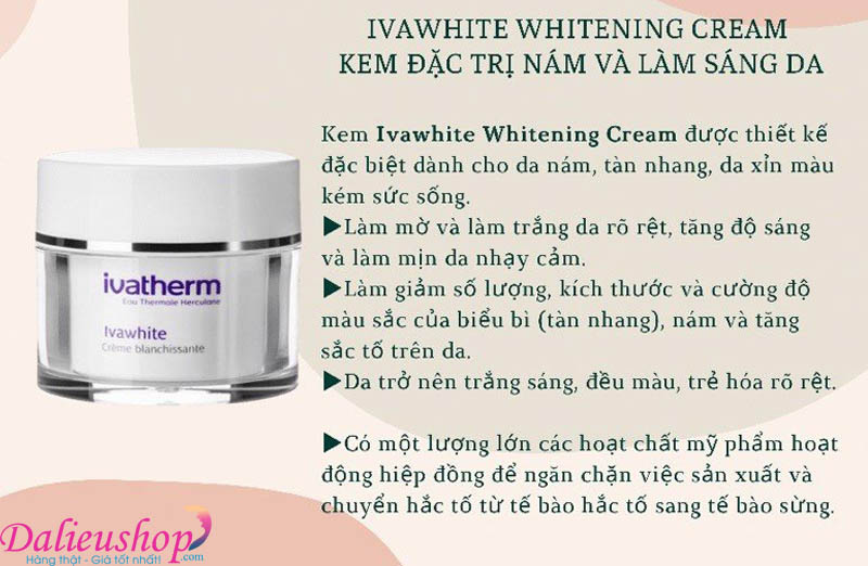 Ivawhite Whitening Cream - Kem Làm Sáng Da