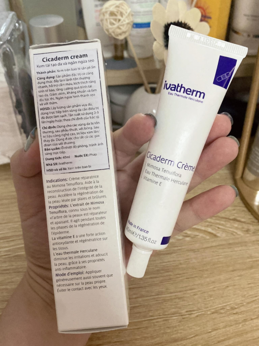 Kem tái tạo và ngăn ngừa sẹo Ivatherm Cicaderm Cream 40ml