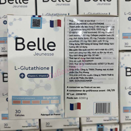 Viên uống trắng da toàn thân Belle Jeunesse L-Glutathione