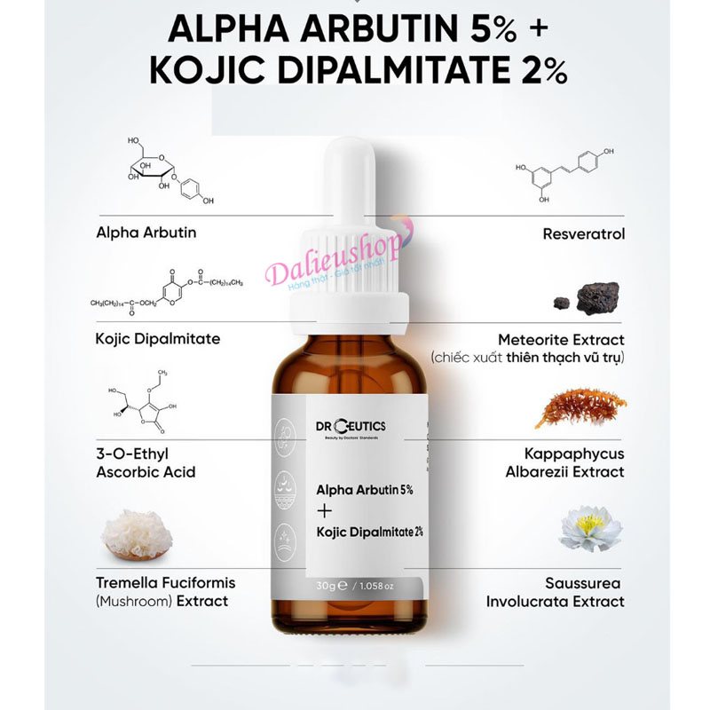 DrCeutics ARB Alpha Arbutin 5% + Kojic Dipalmitate 2%